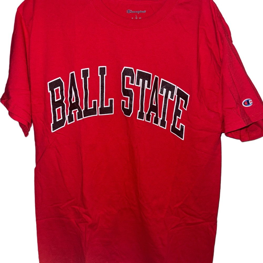 Champion Red Collegiate Short Sleeve Tee